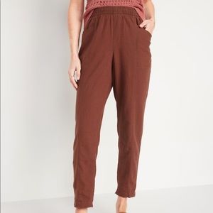 Brown linen pants
